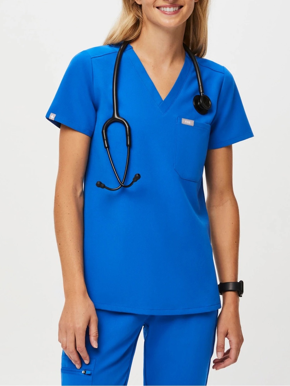 FIGS Women’s XXL Royal Blue Catarina One-Pocket Scrub Top NWT